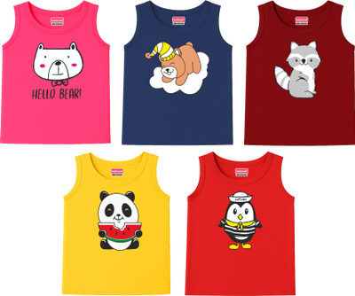 Toddylon Baby Boys & Baby Girls Printed Pure Cotton Regular T Shirt(Multicolor, Pack of 5)
