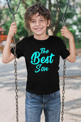 Moldify Boys & Girls Graphic Print Pure Cotton Regular T Shirt(Black, Pack of 1)