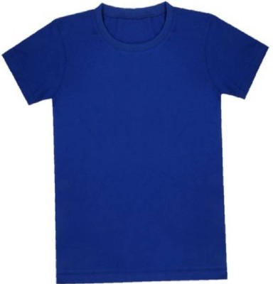 Tollymart Baby Boys Solid Pure Cotton Regular T Shirt(Dark Blue, Pack of 2)