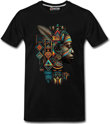 Print My Fashion Boys Printed Cotton Blend Regular T Shirt(Black, Pack of 1)