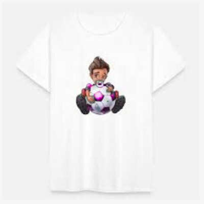 SST fashion Boys Printed Pure Cotton Regular T Shirt(White, Pack of 1)