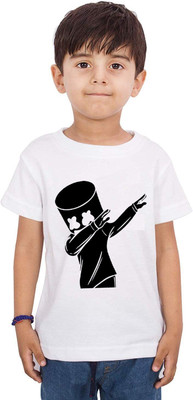 THEYOUNGESTTEE Boys Printed Cotton Blend Regular T Shirt(Black, Pack of 1)