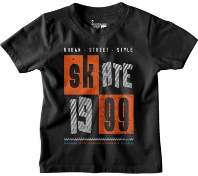 BonOrganik Boys Printed Pure Cotton Regular T Shirt(Blue, Pack of 1)