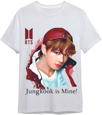 ON TREND Boys & Girls Printed Polyester Regular T Shirt(White, Pack of 1)