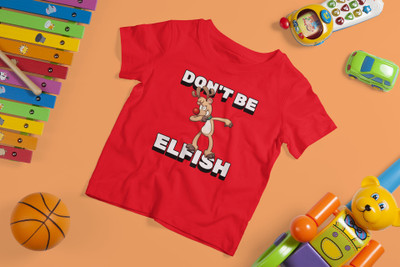 inkwale Boys & Girls Graphic Print Cotton Blend Regular T Shirt(White, Pack of 1)