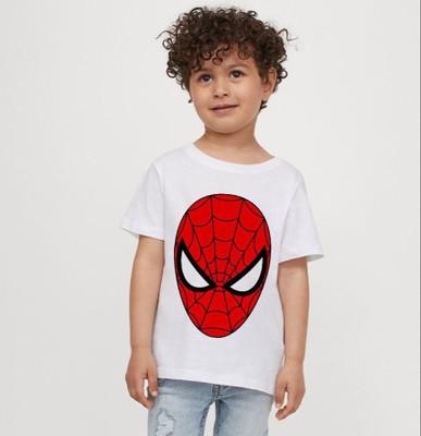 THEVENUS Boys & Girls Printed Polyester Regular T Shirt(White, Pack of 1)