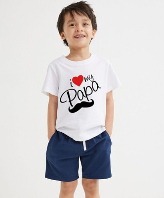 mahiifashionhub Boys Animal Print Pure Cotton Regular T Shirt(White, Pack of 1)
