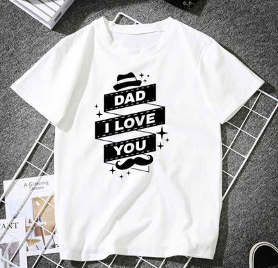 THEYOUNGESTTEES Boys & Girls Printed Polyester Regular T Shirt(White, Pack of 1)