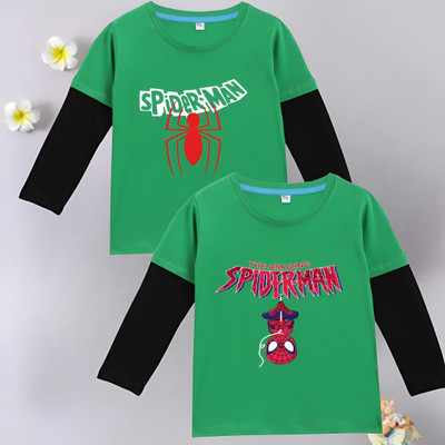 RSL Baby Boys Self Design Cotton Blend Regular T Shirt(Green, Pack of 2)