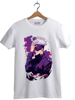 TDFASHIONNS Baby Boys & Baby Girls Printed Polyester Regular T Shirt(White, Pack of 1)