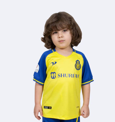 yclothy Boys & Girls Printed Polyester Regular T Shirt(Yellow, Pack of 1)