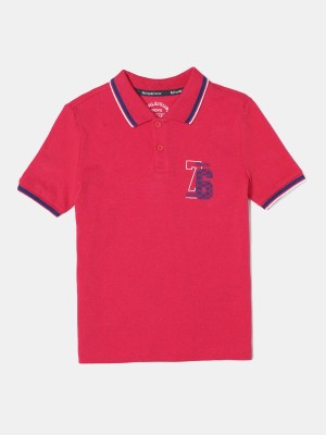 JOCKEY Boys Printed Cotton Blend T Shirt(Red, Pack of 1)