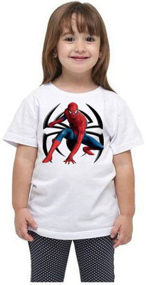 THEYOUNGESTTEES Boys & Girls Printed Polyester Regular T Shirt(White, Pack of 1)
