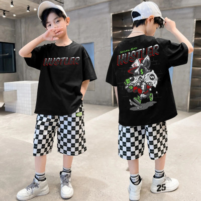 Tripcolos Collection Baby Boys & Baby Girls Printed Cotton Blend Regular T Shirt(Black, Pack of 2)