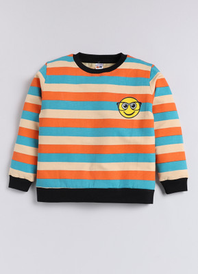 LITTLE NINJA Full Sleeve Graphic Print Baby Boys Sweatshirt