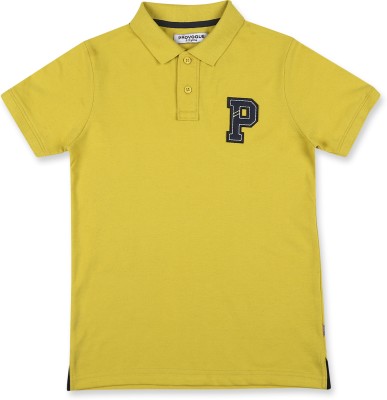 PROVOGUE Boys Printed Cotton Blend T Shirt(Yellow, Pack of 1)