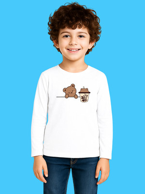 FRISKERS Boys Graphic Print Pure Cotton Regular T Shirt(White, Pack of 1)