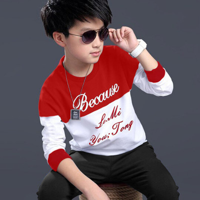 MYEONN Boys Printed Pure Cotton Regular T Shirt(Red, Pack of 1)