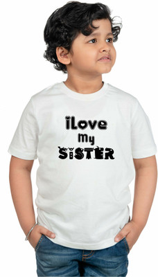 CHOMMBOOKA TRENDING Boys Typography Pure Cotton Regular, Slim T Shirt(White, Pack of 1)