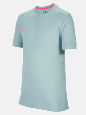 NIKE Boys Solid Polyester Regular T Shirt(Green, Pack of 1)