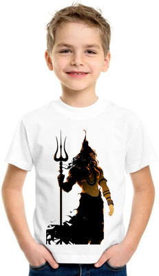 Kid's Yuga Baby Boys & Baby Girls Printed Polyester Regular T Shirt(White, Pack of 1)