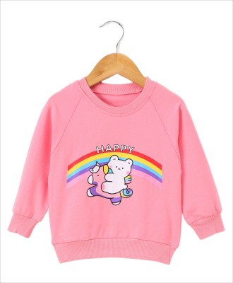 Kidofash Baby Boys & Baby Girls Graphic Print Pure Cotton T Shirt(Pink, Pack of 1)