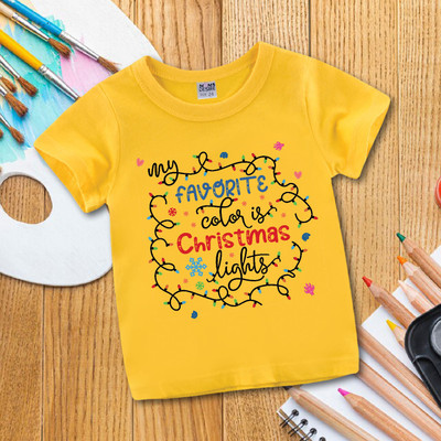 MOMS DESIRE Baby Boys & Baby Girls Self Design Cotton Blend Regular T Shirt(Yellow, Pack of 1)