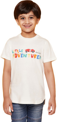 Spunkies Boys Animal Print Organic Cotton Regular, Slim T Shirt(Multicolor, Pack of 1)