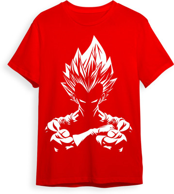 Litway Boys Printed Pure Cotton Regular T Shirt(Red, Pack of 1)