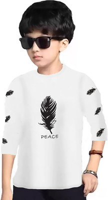 Peace Full Sleeve Printed Boys Sweatshirt