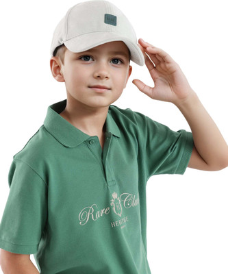 Rare Ones Boys Graphic Print Cotton Blend Regular T Shirt(Green, Pack of 1)