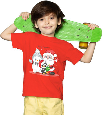 MH FASHION TRENDS Boys Typography Polyester Oversized T Shirt(Multicolor, Pack of 1)