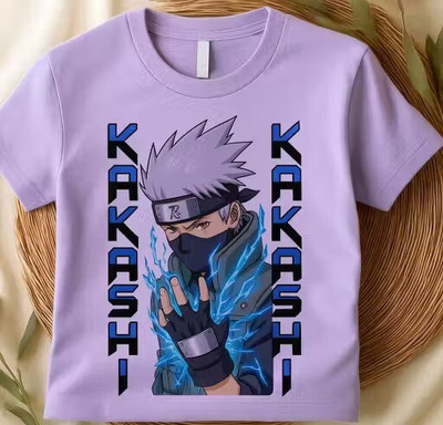 StyleLeader Boys & Girls Graphic Print Polycotton Regular T Shirt(Purple, Pack of 1)