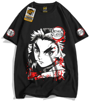 SHREE G CREATION Boys Printed Cotton Blend Regular T Shirt(Black, Pack of 1)