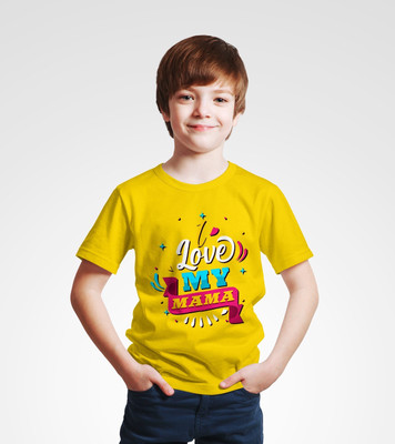 HL Dubai Boys Graphic Print Cotton Blend Regular T Shirt(Yellow, Pack of 1)