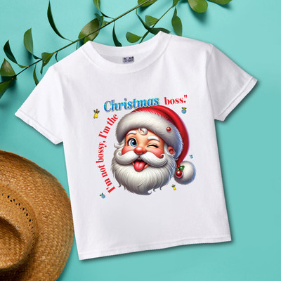 MOMS DESIRE Baby Boys & Baby Girls Self Design Cotton Blend Regular T Shirt(White, Pack of 1)