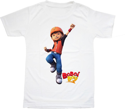 MR LOOTERA Boys Typography, Printed Pure Cotton Regular T Shirt(White, Pack of 1)
