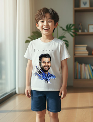 vgfashion Baby Boys & Baby Girls Graphic Print Polyester Regular, Slim T Shirt(White, Pack of 1)