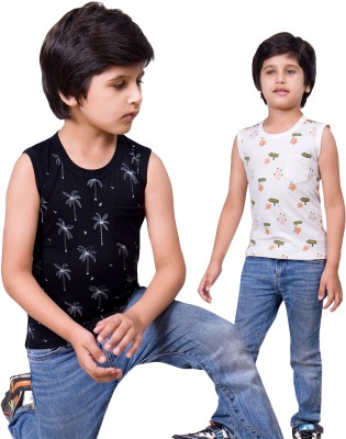FABROYZ Boys Printed Pure Cotton T Shirt(Multicolor, Pack of 2)