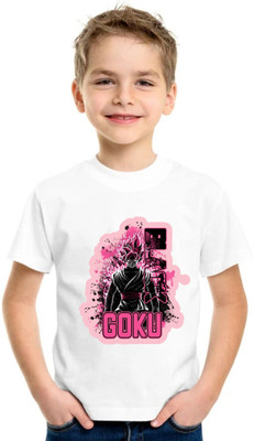 TAPA KON Boys & Girls Printed Polycotton Regular T Shirt(White, Pack of 1)