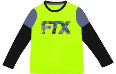 FTX Boys Printed Polyester Regular T Shirt(Green, Pack of 1)