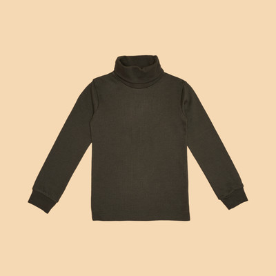 Pantaloons Junior Boys Solid Pure Cotton Regular T Shirt(Green, Pack of 1)