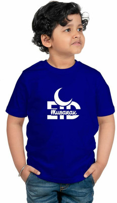 CHOMMBOOKA TRENDING Boys Typography, Graphic Print Pure Cotton Regular T Shirt(Multicolor, Pack of 1)