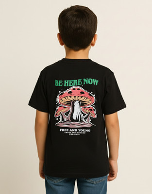 sede Boys Printed Cotton Blend Regular T Shirt(Black, Pack of 1)