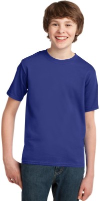 ORATEES Boys Solid Pure Cotton Regular T Shirt(Blue, Pack of 1)