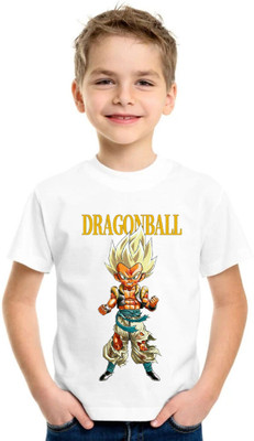 TAPA KON Boys & Girls Printed Polycotton Regular T Shirt(White, Pack of 1)