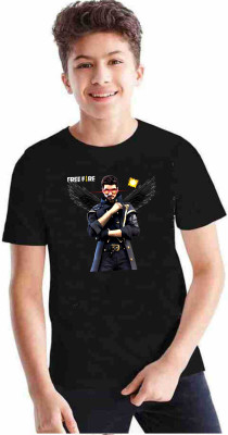 SHREE G CREATION Boys Printed Cotton Blend Regular T Shirt(Multicolor, Pack of 1)