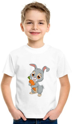 Shubham designer gallery Baby Boys & Baby Girls Cartoon/Superhero Cotton Blend Regular T Shirt(White, Pack of 1)