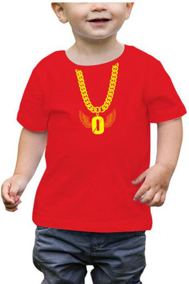 RAINBOWTEES Boys Printed Pure Cotton Regular T Shirt(Red, Pack of 1)