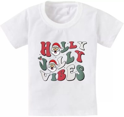 Doyal Collections Baby Boys & Baby Girls Printed Polycotton Regular T Shirt(White, Pack of 1)